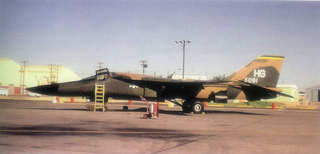F-111A in 1973... they were used as flight leaders to find and fix targets for less sensor advanced follow on strike aircraft